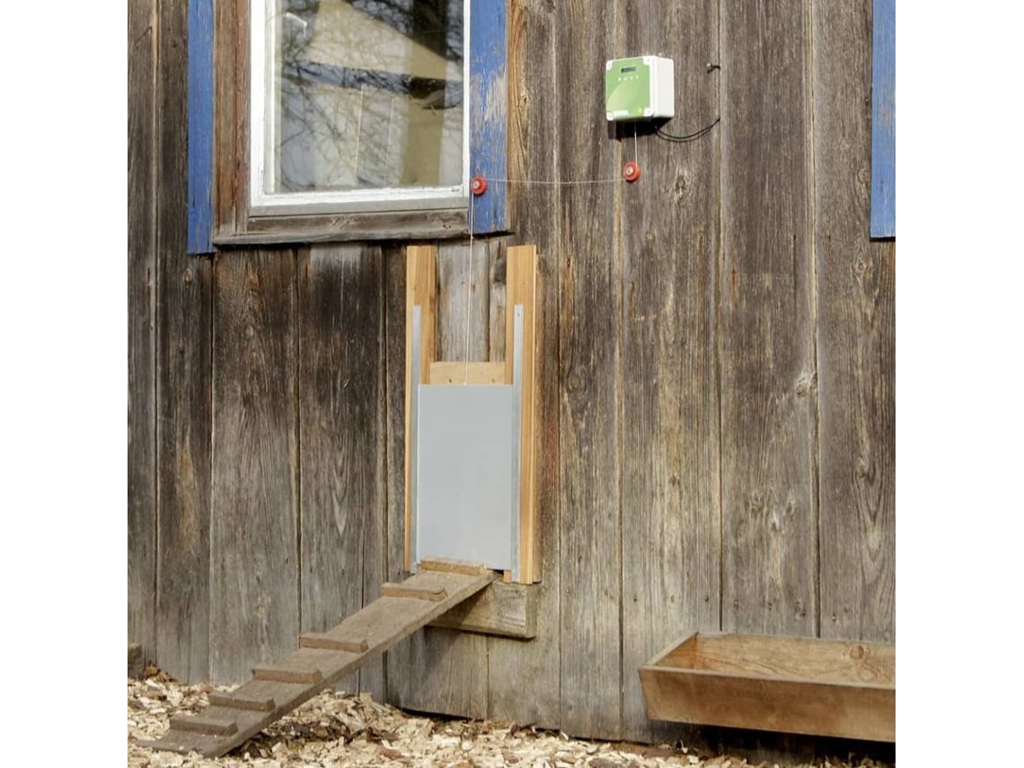 Kerbl Set de puerta automática para gallinero 40x43 cm