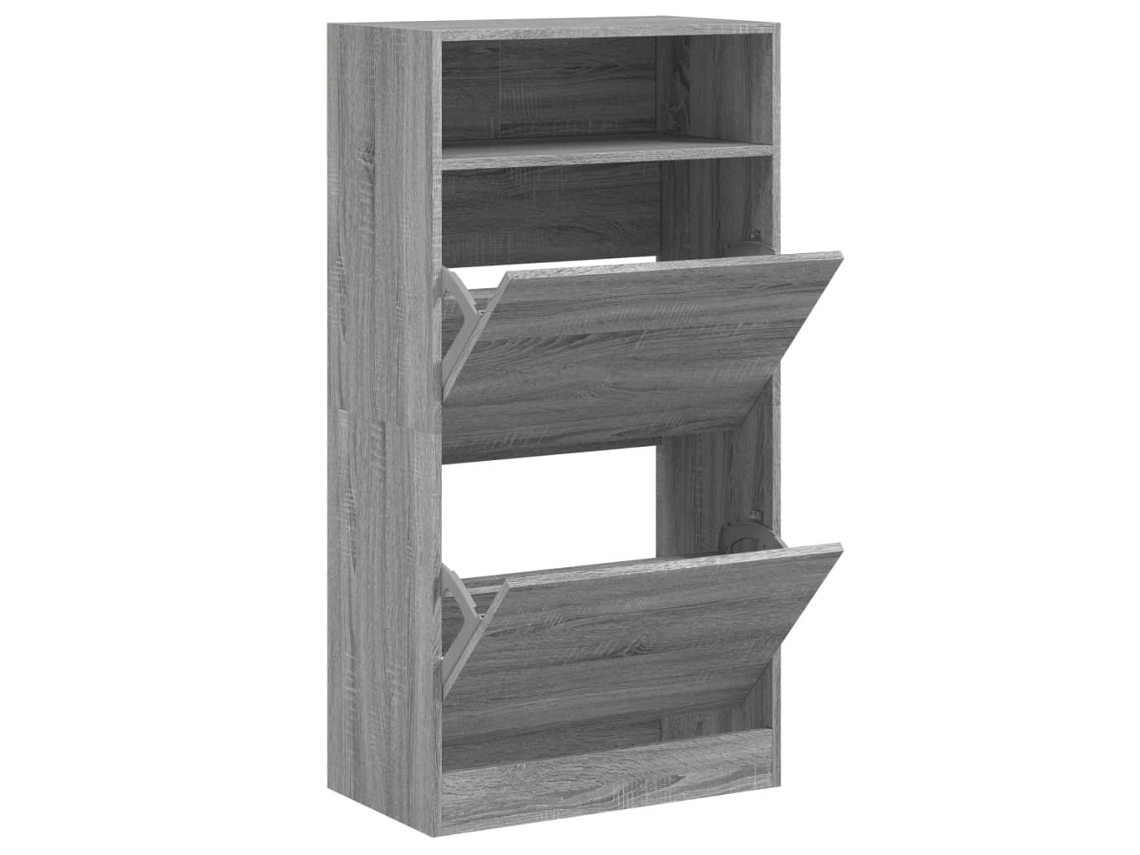 Maison Exclusive - Zapatero De Madera De Ingeniería Gris Sonoma 60x34x116 Cm