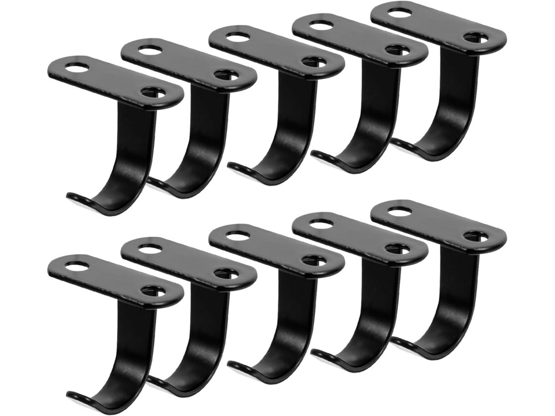Juego De 10 Ganchos De Acero Inoxidable De Alta Resistencia Para Armarios, Con Tornillos,