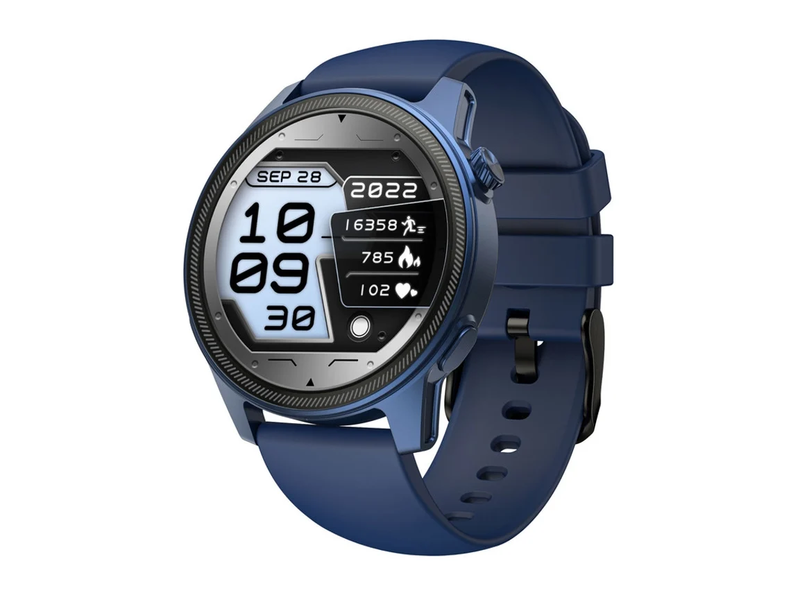 Reloj inteligente JX943J Pantalla redonda AMOLED de 1,43 pulgadas con llamadas Bluetooth IP68 Azul GODTVAGT