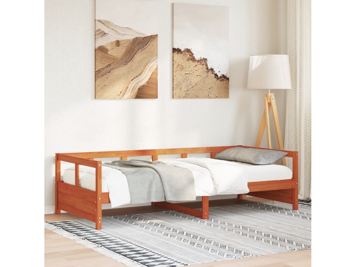 Sofá Cama Individual Sin Cera Lovely Home Marrón (80x200)