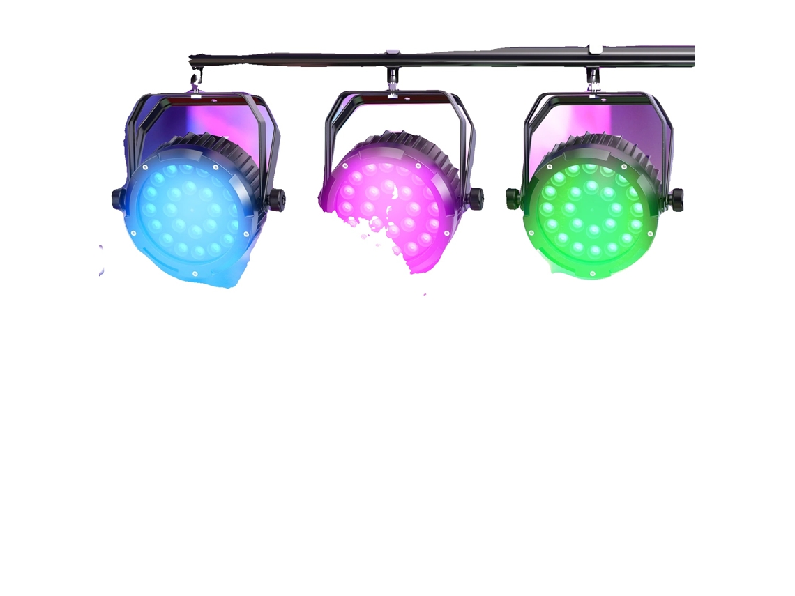 Foco LED para escenario, resistente al agua, mezcla de 6 colores en 1, enchufe europeo, 4 unidades.