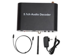 Decoder De Som Digital 5.1 Canais Com Hdmi Arc Bluetooth 5.0 Óptico Spdif Coaxial Usb 100‑240v Plug Us