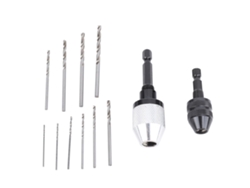 2026 Store-2 Piezas Mandriles Sin Clave Con 10 Brocas, Conector De Mandril De Taladro De 1/4 Pulgada, Adaptador De Taladro Rápido Para Taladro De Impacto