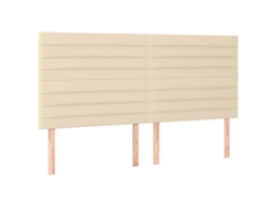 Maison Exclusive - Cabecero De Cama De Tela Color Crema 180x5x118/128 Cm