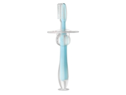 Cepillo De Dientes De Silicona Giratorio 360° Para Bebés Con Base De Succión Y Juguete Para La Dentición.