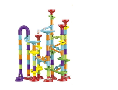 Bloques de Construcción de Carrera de Mármol: Juguete de Rollo de Pista de Carrera de Bola de Laberinto 3D 113 Piezas