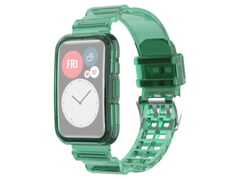 Correa TPU + PU para Huawei Watch Fit 2 - verde transparente