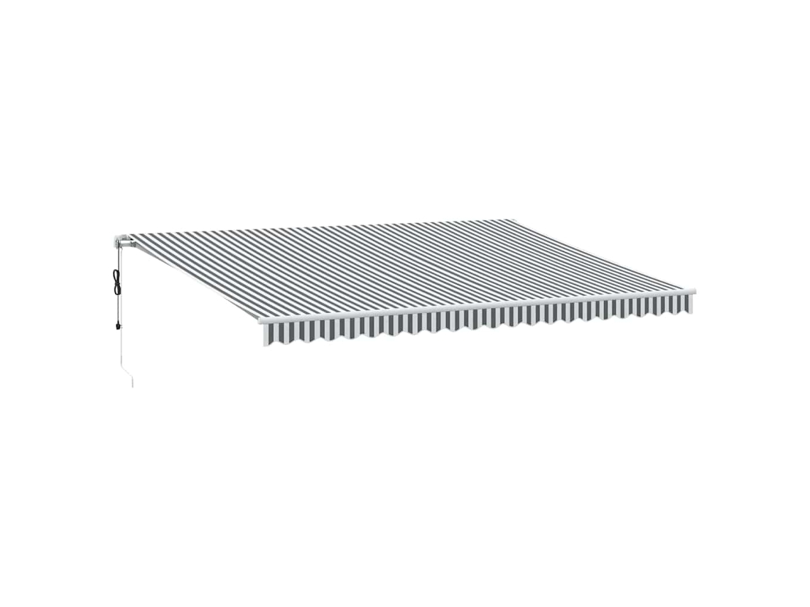 Maison Exclusive - Toldo Retráctil Automático Luz Led Antracita Blanco 500x300 Cm