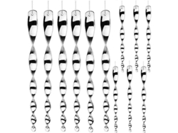 12 Varillas Reflectantes En Espiral Para Repeler Pájaros Y Palomas, Ideales Para Balcón O Jardín (30 Cm).