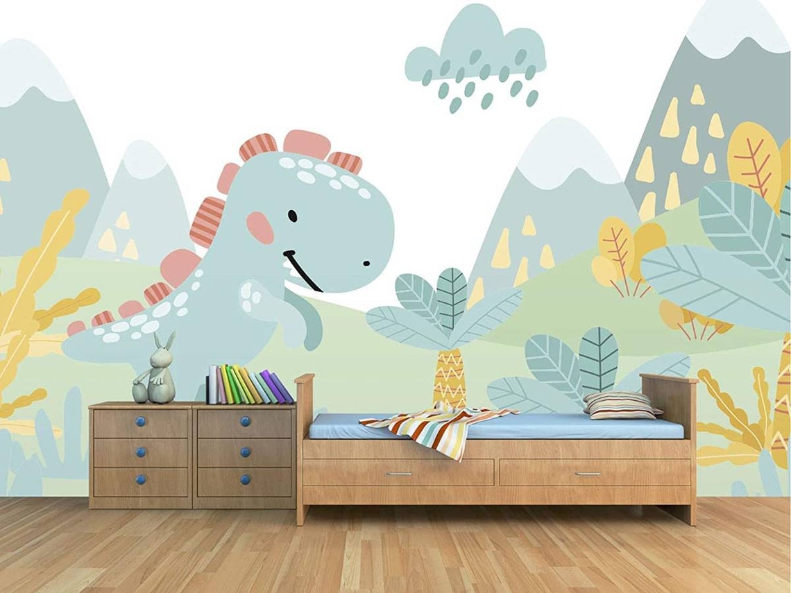 Fotomural OEDIM Infantil Dinosaurio (Multicolor - 150x100cm - Vinilo)
