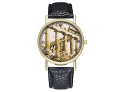 Reloj De Pulsera Analógico Redondo De Cuarzo Para Hombre Y Mujer, Estilo Moderno, Negro.