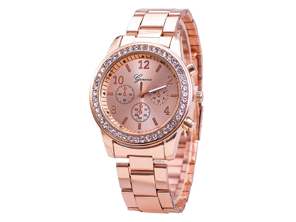 Reloj De Pulsera Para Hombre Con Diamantes De Imitación, Brazalete De Acero, Estilo Elegante Y De Negocios, Movimiento De Cuarzo Zlf-0188 (oro Rosa)