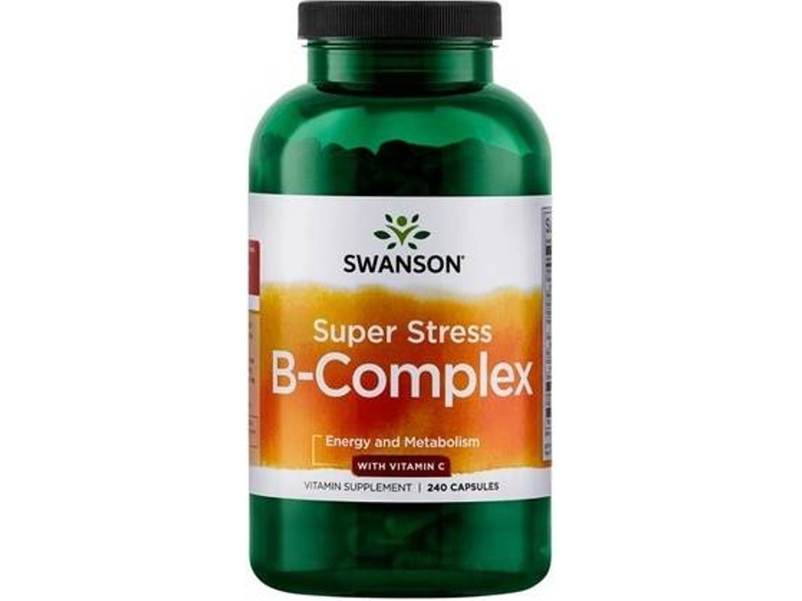 Complemento Alimentar SWANSON Complexo B Do Super Stress Com Vitamina C (240 cápsulas)