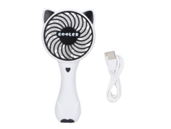 Ventilador portátil ajustable recargable por USB - Blanco