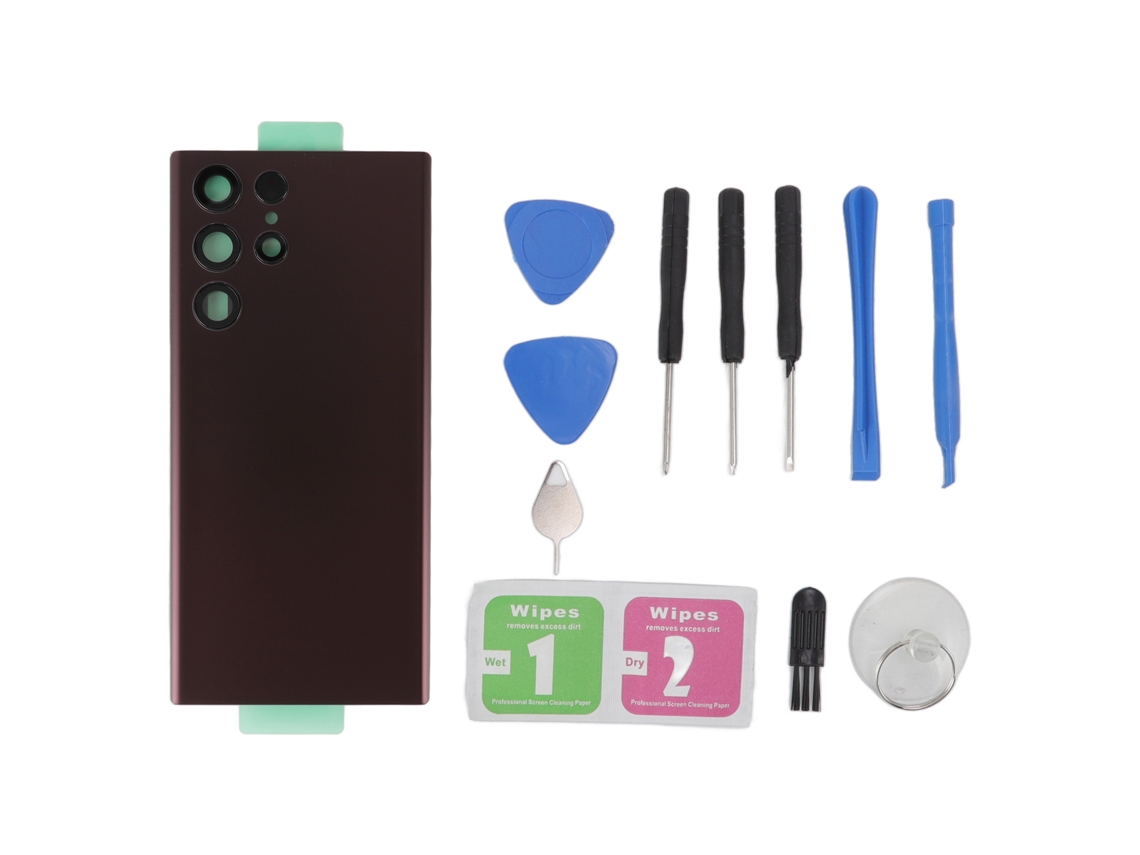 Tapa Trasera De Vidrio De Reemplazo, Tapa De Batería Y Carcasa Para Samsung Galaxy S22 Ultra 5g Rojo