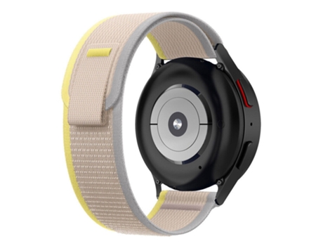 Correa de nailon 18mm bucle de arrastre ajustable para Garmin Forerunner 255S/Venu 2S - beige