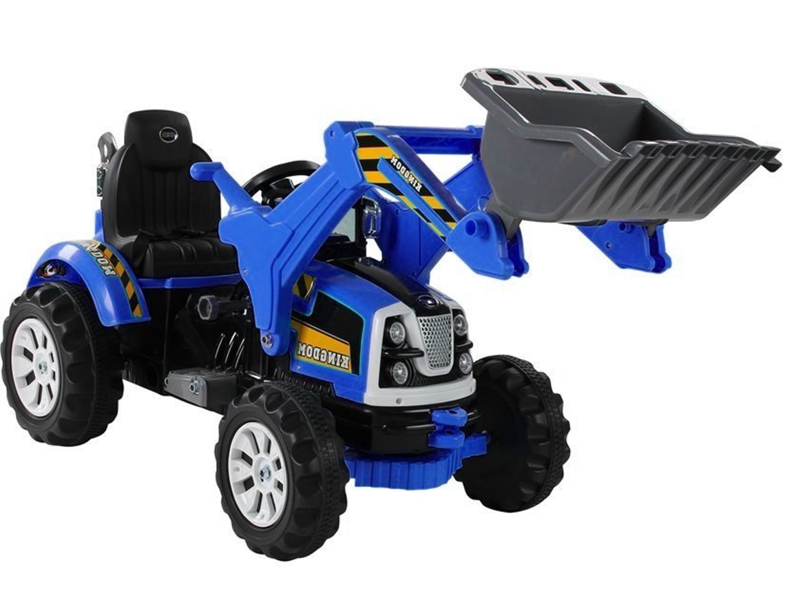 Tractor eléctrico B.active con excavadora de cangilones azules