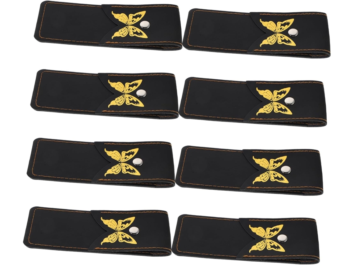 Juego De 8 Fundas Negras Para Cuchillos Con Cierre A Presión Para Uso Diario Y Cosplay,