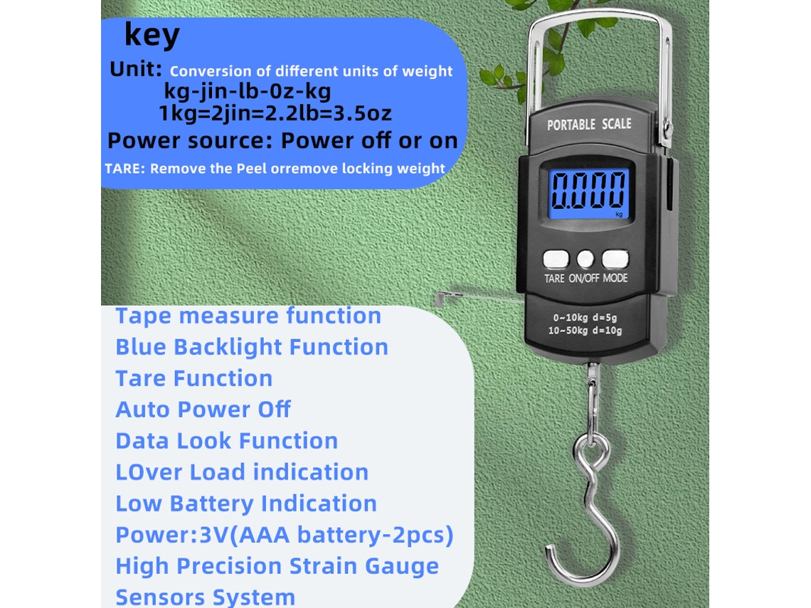 Báscula electrónica de precisión portátil Siurn de 50 kg