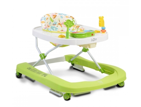Andador con bandeja musical y juguetes ZOO green MONI