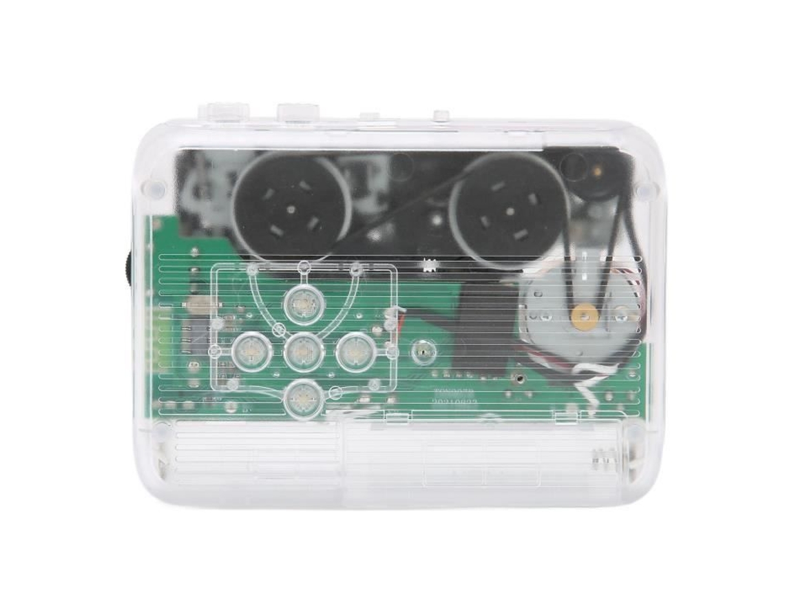 Reproductor de Casetes HURRISE Reproductor de Casetes con Auriculares Reproductor de Casetes Portátil Radio FM Sonido de Casete