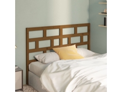 Cabecero De Cama Madera Maciza De Pino Marrón Miel 146x4x100 Cm