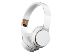 Auriculares Bluetooth supraaurales FG-07S, deportivos y plegables, blancos.