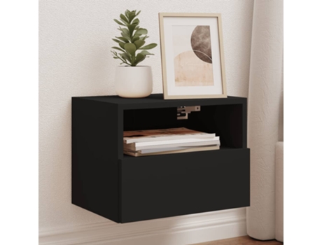 Mueble de pared para TV madera de ingeniería negro VIDAXL (40 x 30 x 30 cm)