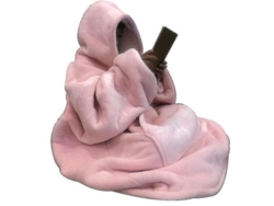 Rebe-manta Antifrio Con Mangas Flannel Suave Para Ver Tv Exterior Color Rosa