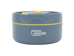Olla Térmica De Acero Inoxidable 304 De 420 Ml Con Aislamiento Térmico, Recipiente Portátil Para El Almuerzo, Azul Oscuro.