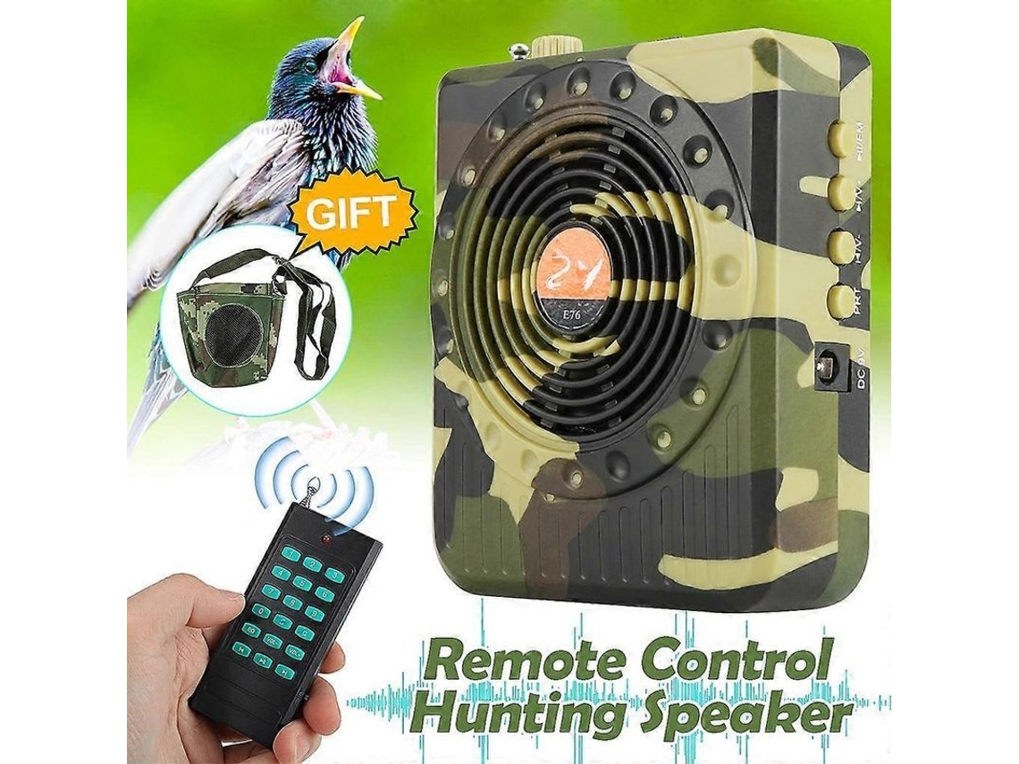 Kit Llamada Electrónica Reclamo Caza E67 35w Camuflaje Altavoz Caza Aire Libre Mp3 Mando