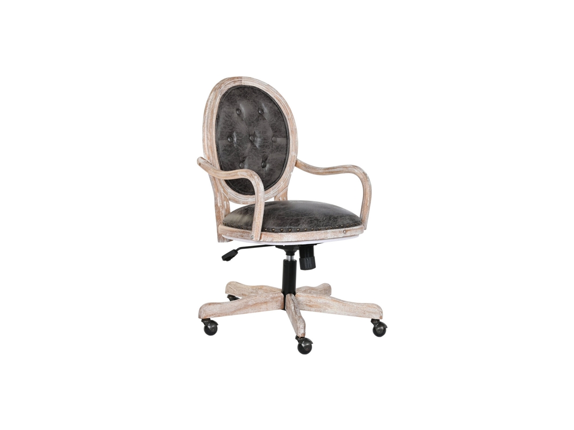 Silla Abeto Pu 98 Ruedas Marron Oscuro 52x50x88cm
