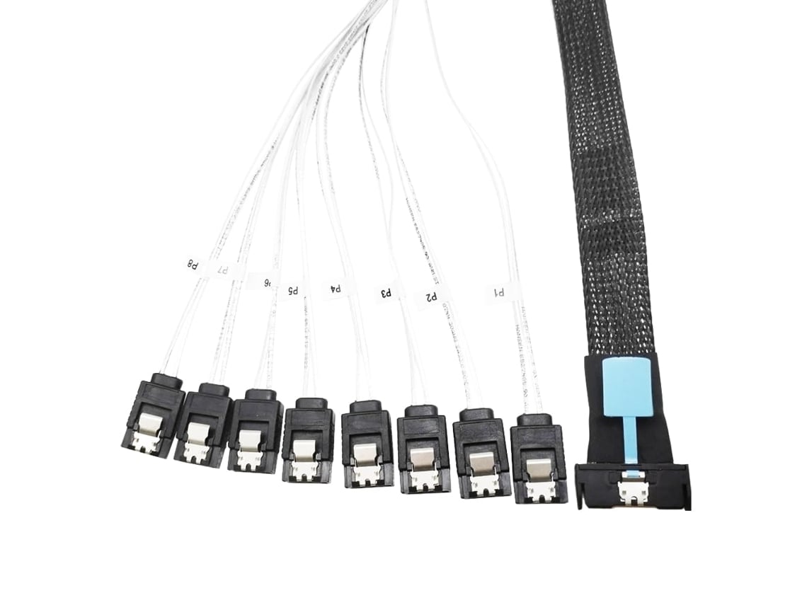 Cable De Conversión De Disco Duro Sas Slimline Pci-e Sff-8654 8i A 8 X 74p 7p 0,5 M