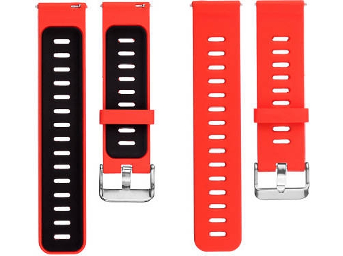 Correa Silicona WISETONY Huawei Watch GT y W2 , Honor Magic, Amazfit 1, 2 rojo negro