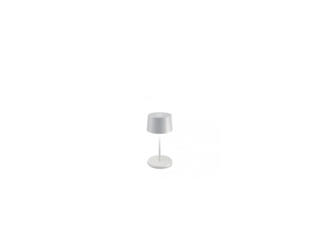 Lámpara de mesa LED Olivia pro mini blanca recargable y regulable ZAFFERANO
