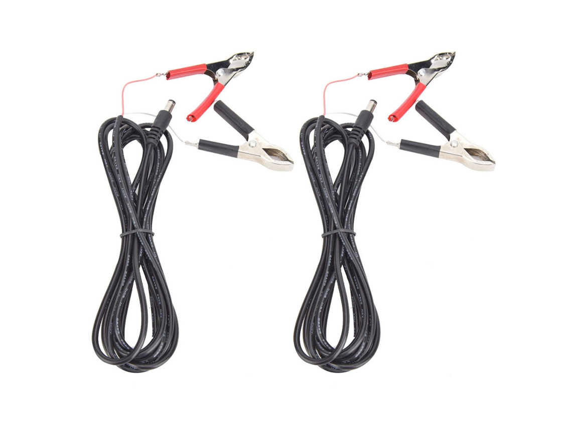 2 Cables Conectores Dc Macho Para Pinza De Cocodrilo De 3 Metros, 12v/24v, 70w, Para Conector De Alimentación Led.