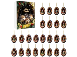 Caja sorpresa con calendario de cuenta regresiva para Navidad, adorno navideño de animales con forma de agujero en el árbol, acrílico para coches.