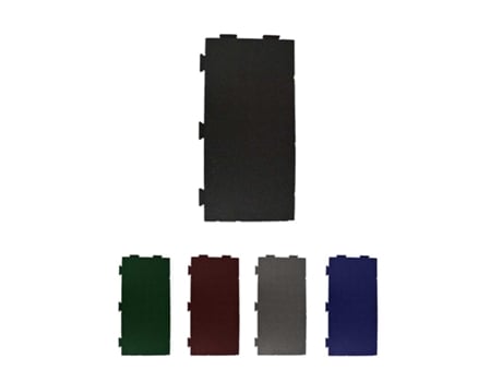 Loseta de Caucho Encastrable para Chão de Gimnasio - Tapete Fitness Negra 1000 x 500 x 20 mm
