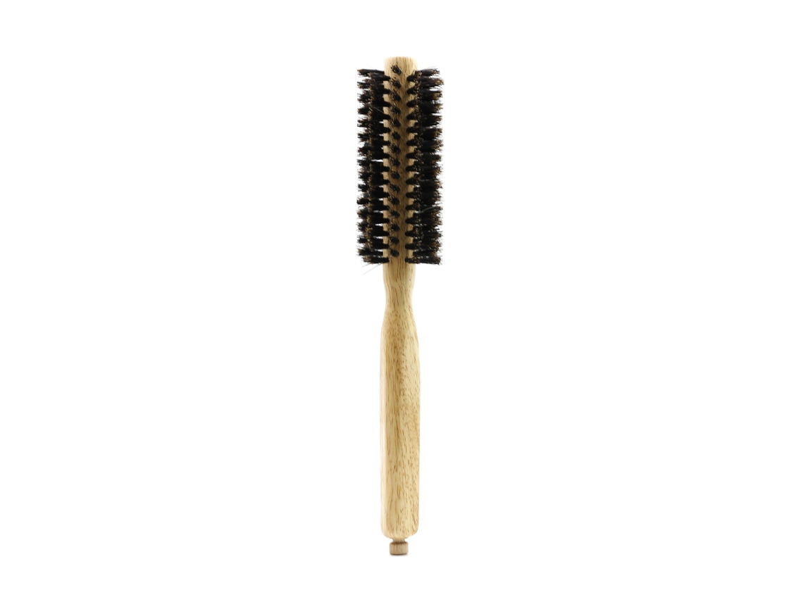 Peine redondo de cerdas de jabalí con mango de madera y punta extraíble. MDUG (19 mm)