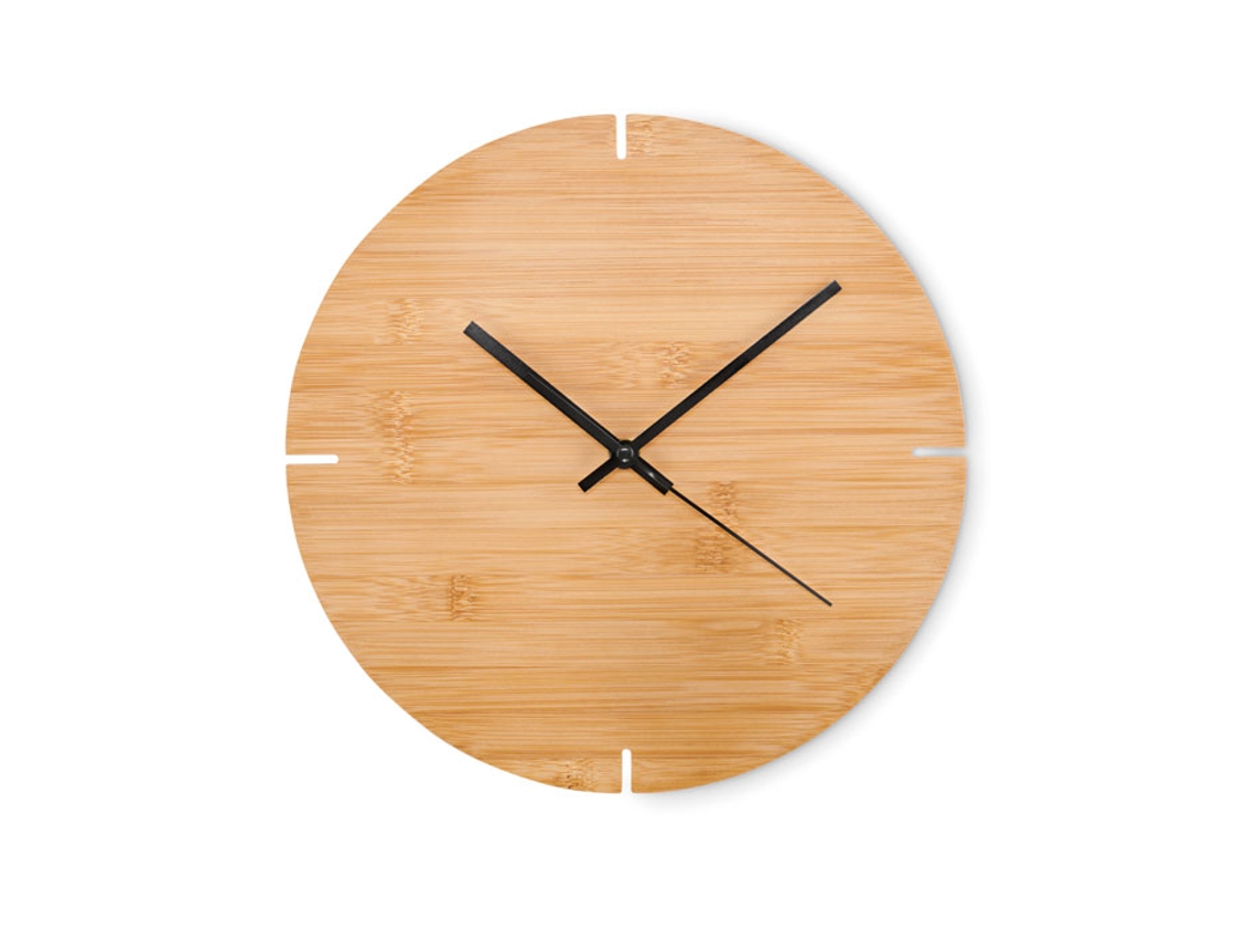 Reloj Redondo Pared De Bambú