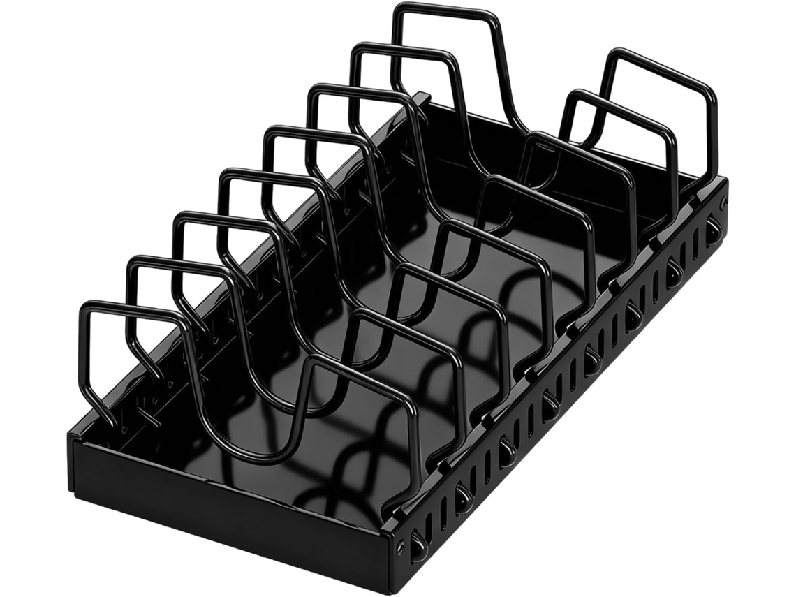 Organizador Extensible Para Tapas De Ollas, Estante Deslizante, Almacenamiento Ajustable Para Ollas Con Polea - Para