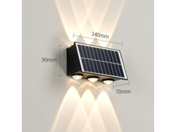 2026-lámpara Solar Exterior Impermeable Ip65 Para Jardín Paisaje Villa, Lámpara De Pared De Lavado De Pared Noche Decoración