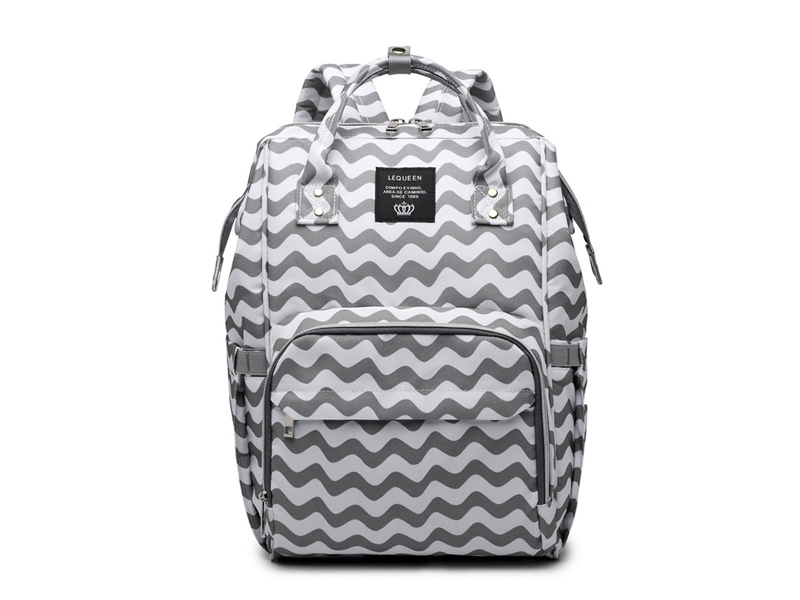 Elegante mochila impermeable para pañales, mochila de viaje multifuncional para mamá y bebé.