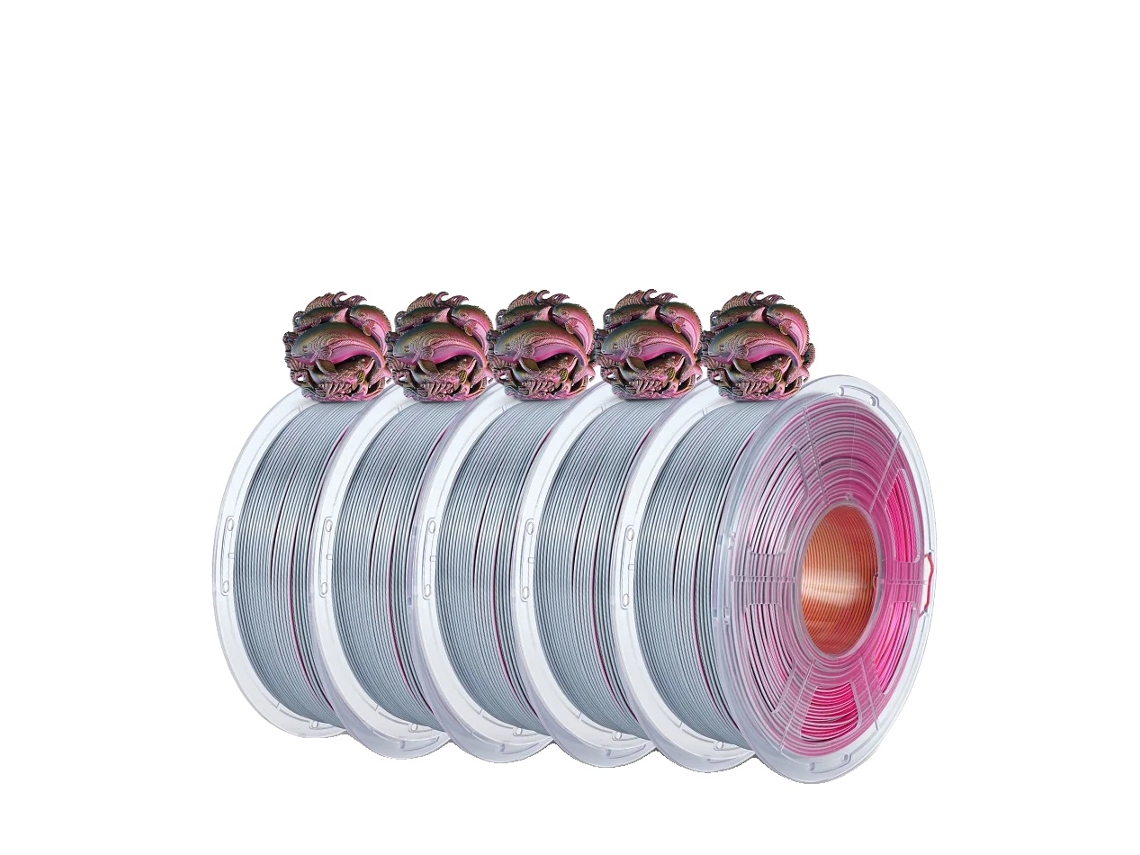 Filamento para impresora 3D, cuatro colores, acabado brillante, Bkgyrdyl, 5 rollos OEM
