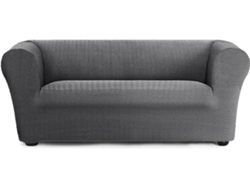 Funda de Sofá 3 Plazas EYSA Chester/Klippan Premium Jaz Tejido Multielástico (230 x 110 x 100 cm - Poliéster y Algodón - Gris Oscuro)