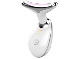 Masajeador facial eléctrico EMS Yunzii ES 1081, calentado, blanco, para el cuidado de la piel