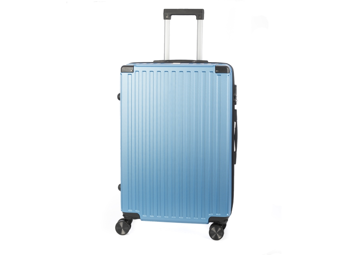 Maleta Mediana Trolley Rígida Ultraligera, De Abs De Alta Resistencia Con Esquinas Reforzadas. Cerradura Numérica Y 4 Ruedas Dobles Extraíbles 360°.