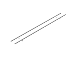 Juego de 2 tiradores para armarios VIDAXL, color plata, 900 mm, acero inoxidable.