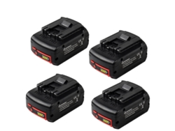 Batería de repuesto Bosch de 18 V, capacidad de 6,0 Ah, indicador LED, paquete de 4, 6000 mAh, OEM